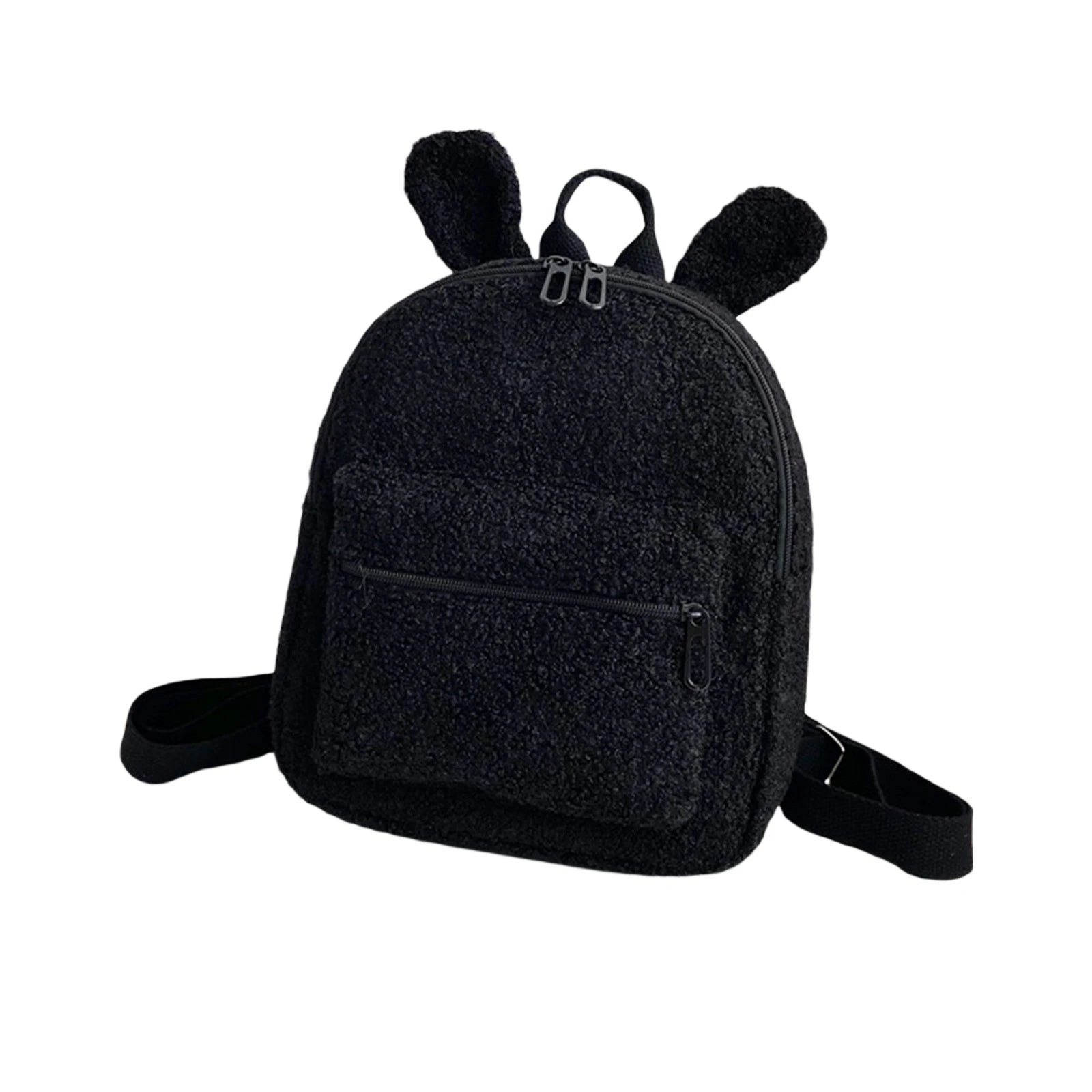 Fluffy Rabbit Backpack Plush School Bag with Bunny Ears for Girls
