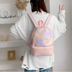 Glitter Mermaid Backpack Rucksack School Book Bag