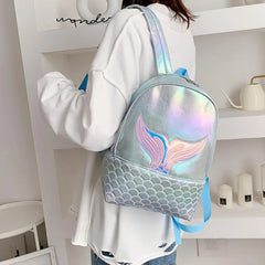 Glitter Mermaid Backpack Rucksack School Book Bag