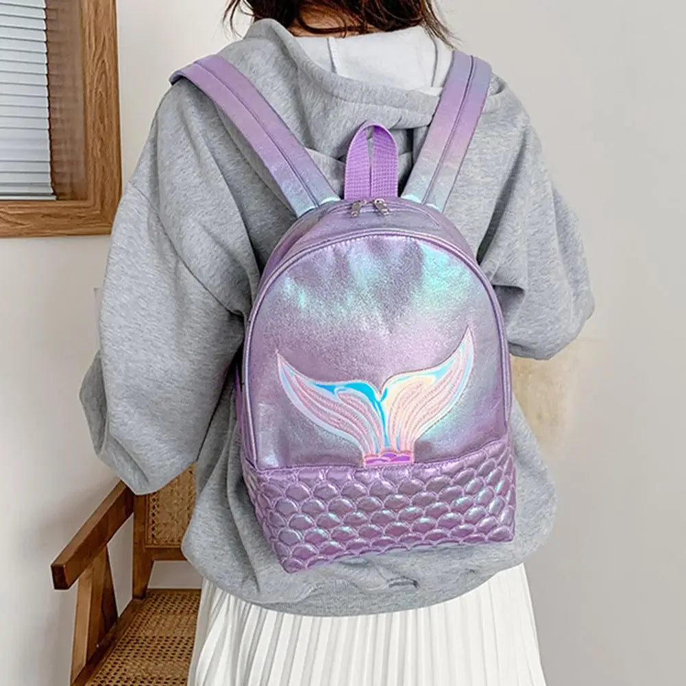 Glitter Mermaid Backpack Rucksack School Book Bag