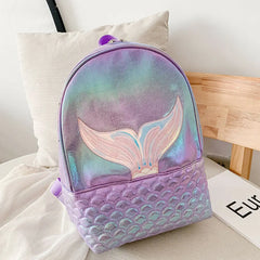 Glitter Mermaid Backpack School Book Shoulder Bag Rucksack