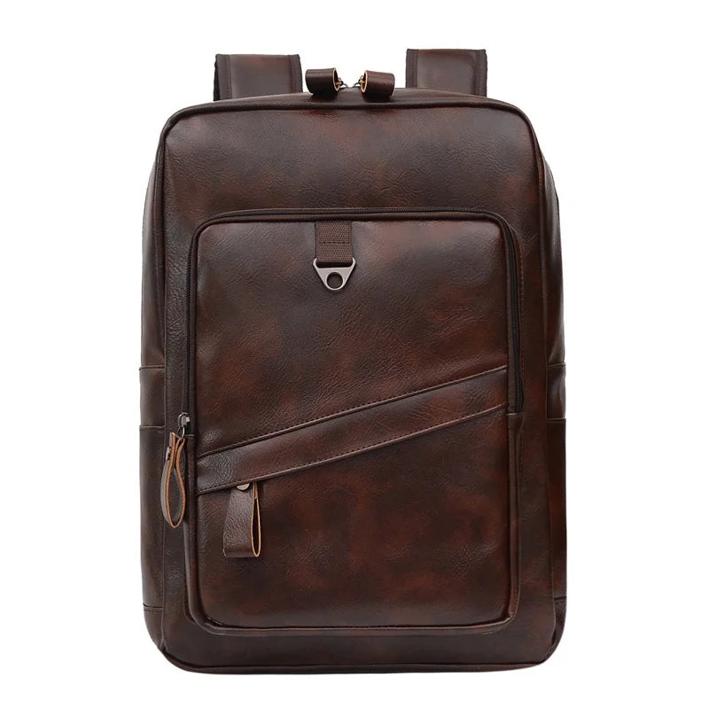 PU Leather Travel School Backpacks Women Men Casual Handbag Teenager Stude