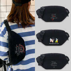 Student Nurse Pattern Waist Bag Leisure Sports Canvas