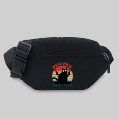 Canvas Bum Bag Pew Pattern Messenger Waist Chest Fanny Pack