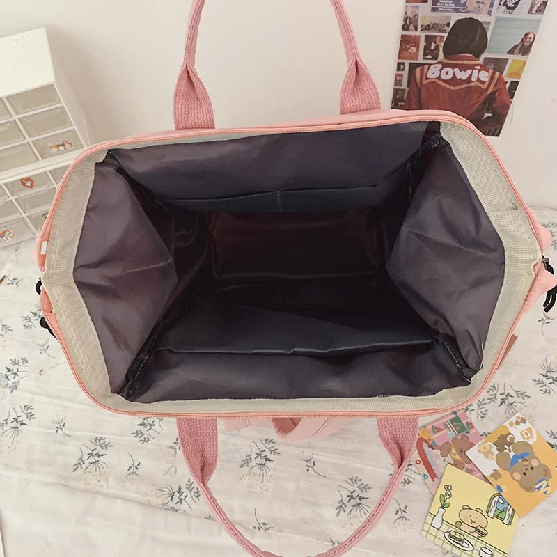 Preppy Style Waterproof Candy Colors Backpack for Women