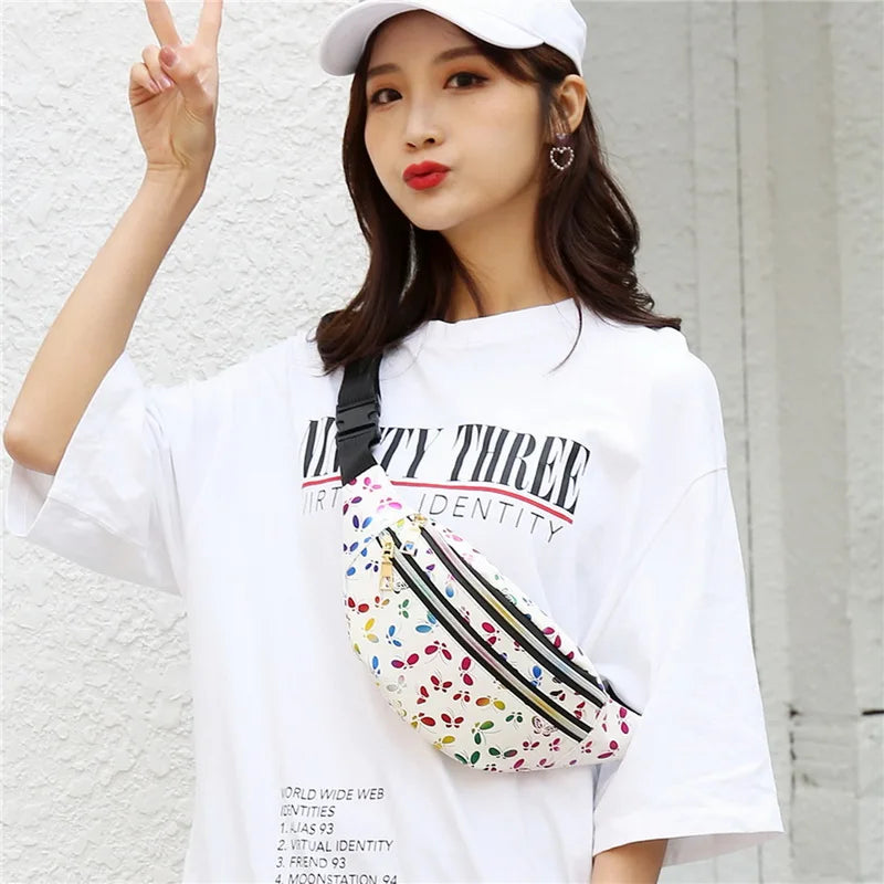 Colorful Waist Bag Girls Fanny Pack Travel Mobile Phone Pouch Purse