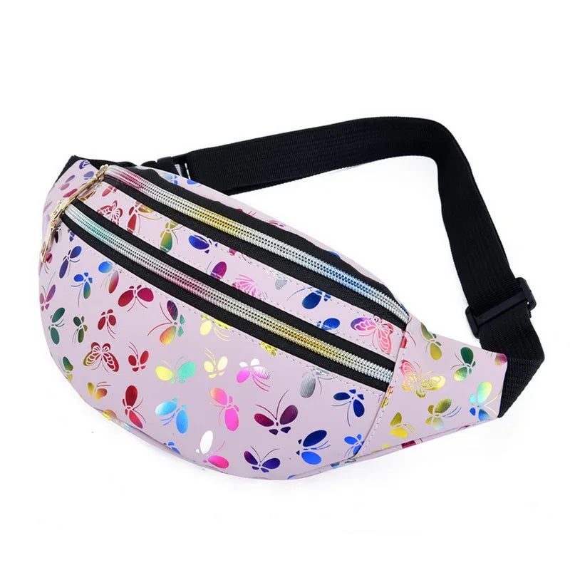 Colorful Women's Waist Bag Fanny Pack Kids Travel Belt Bag