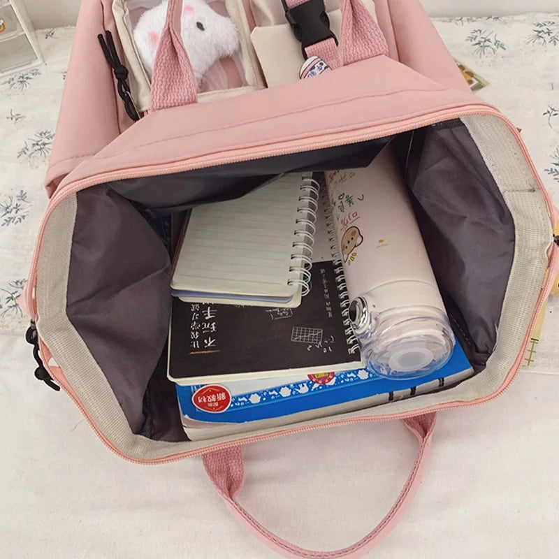 Purple Waterproof Backpack for Teenage Girl Travel Rucksack