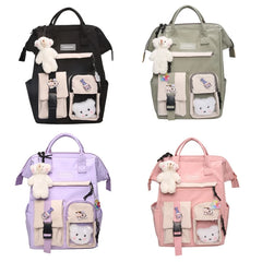 Purple Waterproof Backpack for Teenage Girl Travel Rucksack
