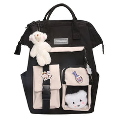 Purple Waterproof Backpack Women Candy Colors Fancy High School Bags Teenage Gir