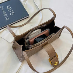 Retro Women Green Armpit Bags Totes Female Soft Leather Axillary Bags