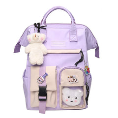 Teenagers Girls Ring Bag Travel Bags Laptop Backpack Women Notebook