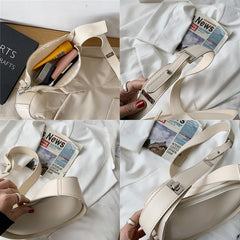 Semicircle Crossbody Bag for Women Adjustable Strap Clutch Purse