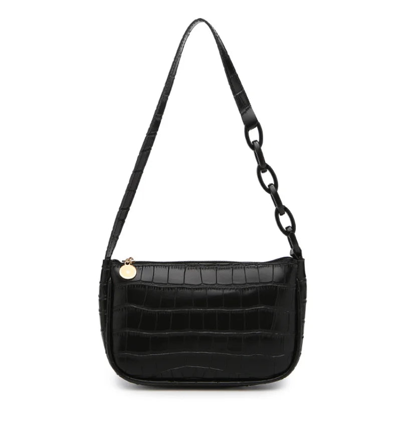 Crocodile Pattern Women Handbag Leather Shoulder Tote Purse
