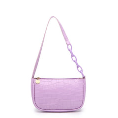 Crocodile Pattern Women Handbag Leather Shoulder Tote Purse