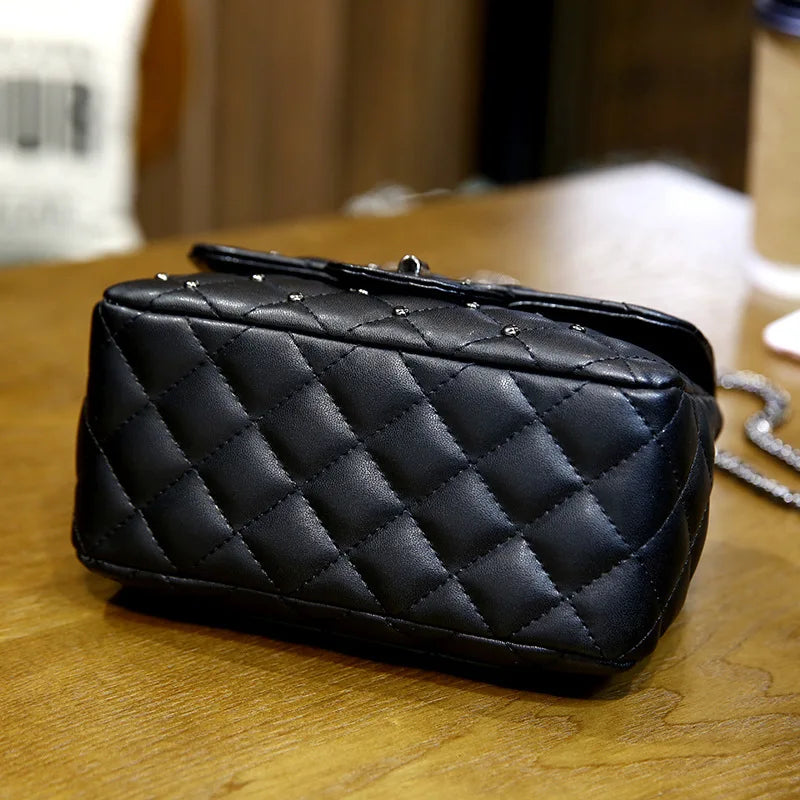 Diamond Chain Mini Crossbody Bag European American Style
