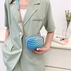 Sequins Embroidery Messenger Bag Women Chain Crossbody Handbag