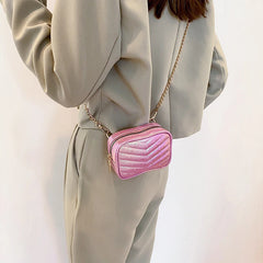 Sequins Embroidery Messenger Bag Women Chain Crossbody Handbag