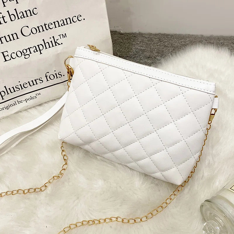 Lingge Embroidery Handbag Women's Small Messenger Bag