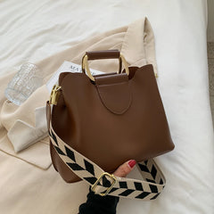 Spring Women's PU Leather Crossbody Bags with Short Handle Shoulder Purses