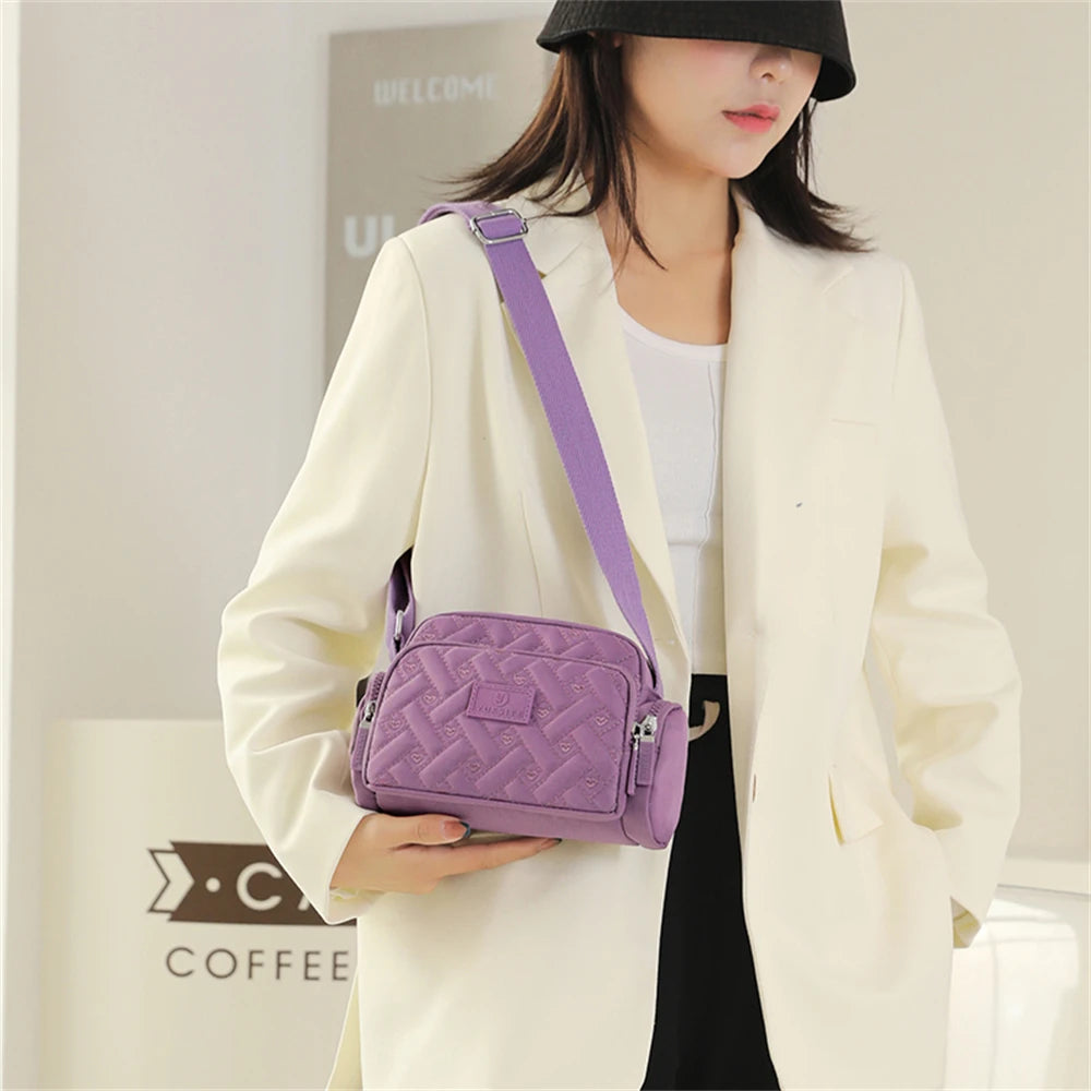 Spring Ladies Shoulder Bag Solid Nylon Women Messenger Bags Small W