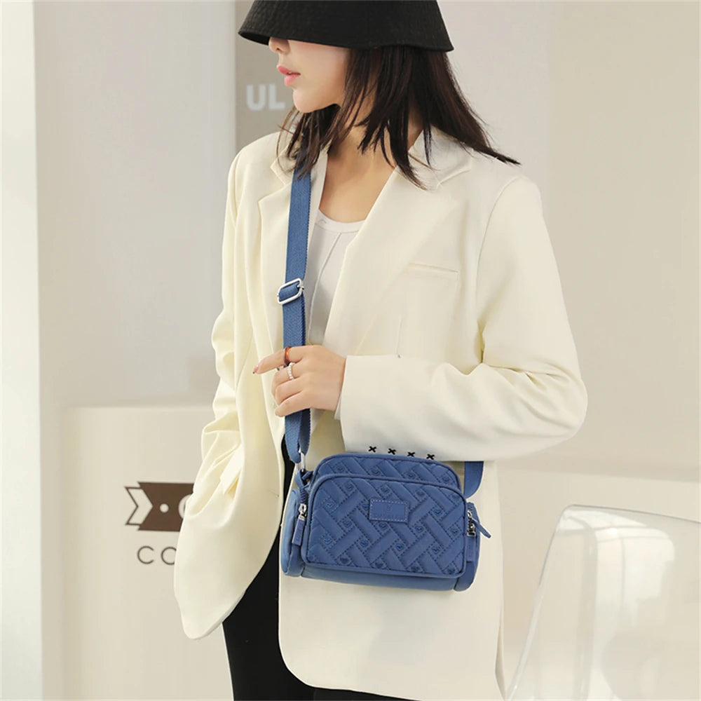 Spring Ladies Shoulder Bag Solid Nylon Women Messenger Bags Small W