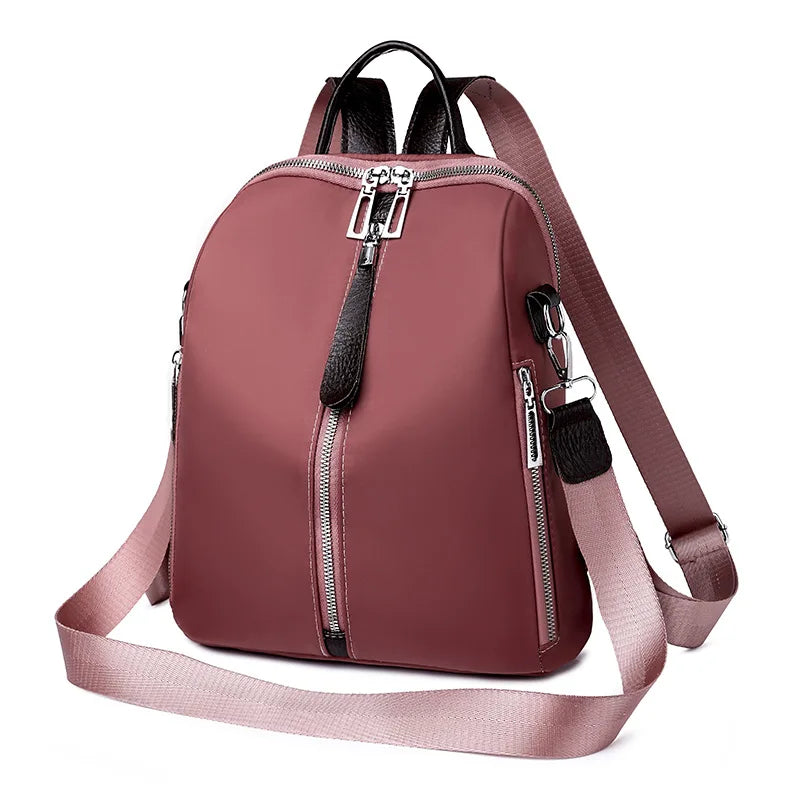 Red Oxford Women's Backpack for School and Travel