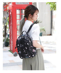 Red Oxford Women's Backpack High Student Girl School Bag Lady Travel Backpack