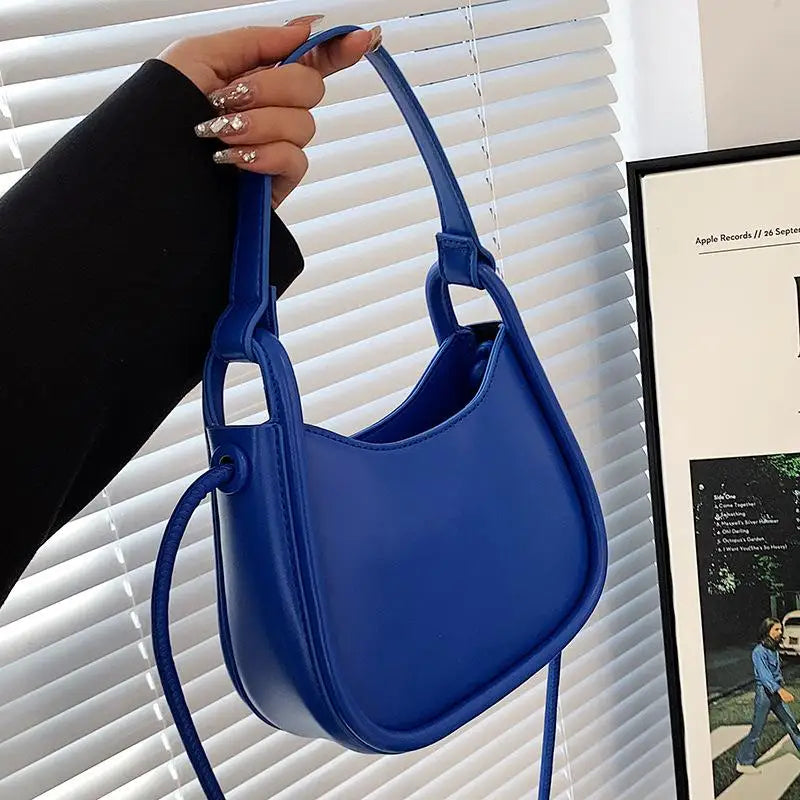 Summer Women's Pu Leather Handbag Short Handle Shoulder Bag