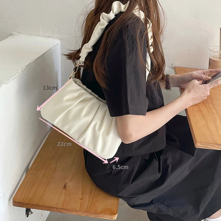 Summer Bag for Women Pleated Clouds Underarm Texture Niche Shoulder Messenger