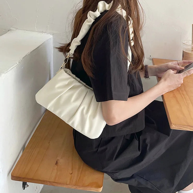 Summer Bag for Women Pleated Clouds Underarm Texture Niche Shoulder Messenger
