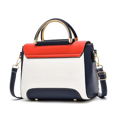 Summer Women's Handbag Contrast Small Square Bag Pu One Shoulder Diagonal Bag Wo