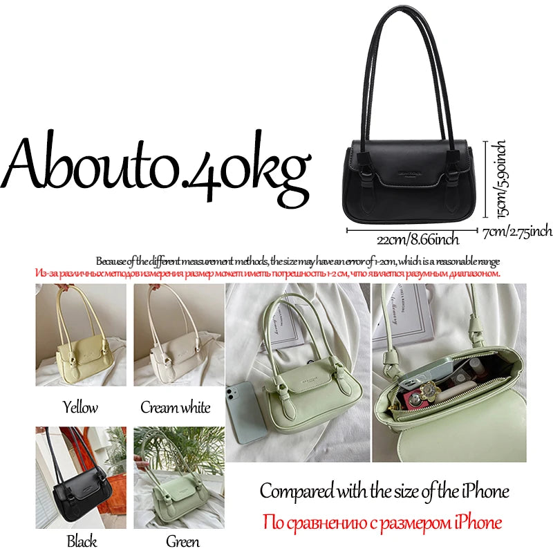Summer Small Square Leather Crossbody Bag for Women
