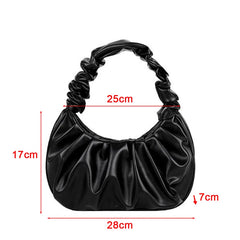 Summer Pleated Handlebags PU Cloud Bags