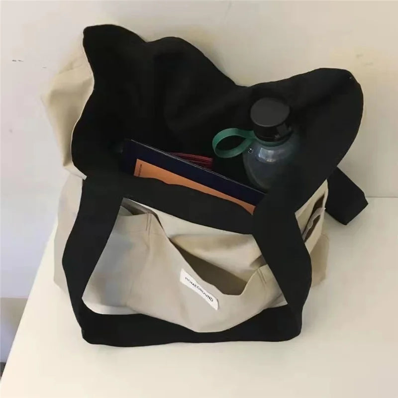 Nylon Tote Bag for Women Solid Handbag Large Capacity