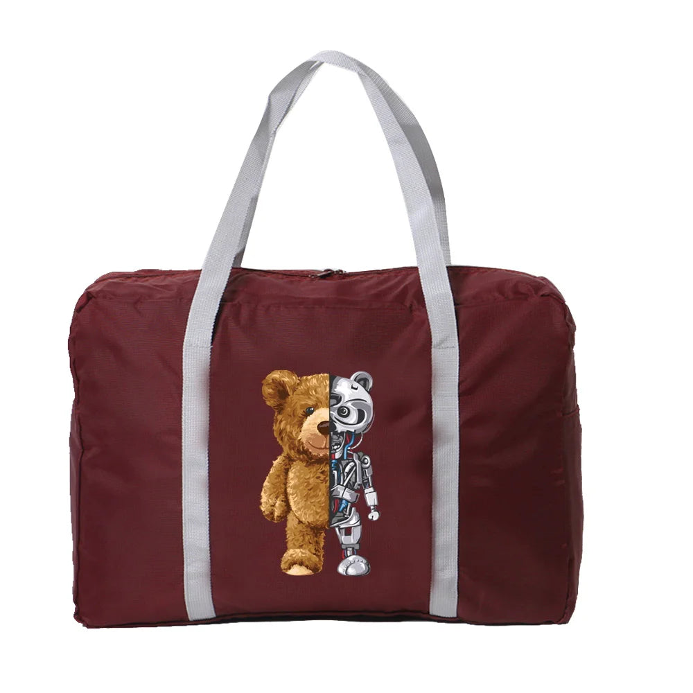 Foldable Yoga Travel Bag Large Capacity Cartoon Pattern Handbag