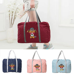 Dog Print Travel Bag Large Capacity Waterproof Handbags
