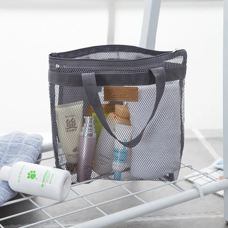 Women's Mesh Beach Storage Bag - Travel Duffle for Swimming