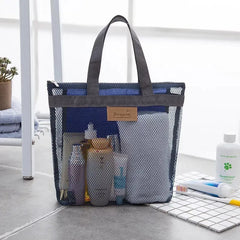 Women's Mesh Beach Storage Bag - Travel Duffle for Swimming