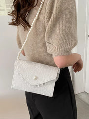 Women's Lace Beading Shoulder Bag Crossbody Flap Handbag