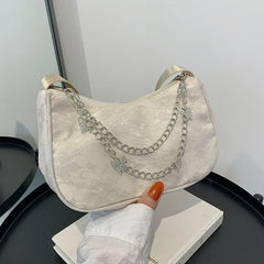 Women Small Chain Shoulder Bag Zipper Mini Purse Handbag