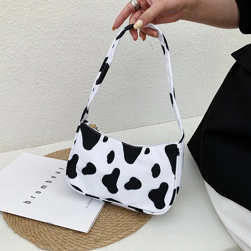 Canvas Shoulder Underarm Bag Vintage Ladies Small Purse Handbags Casual All-matc