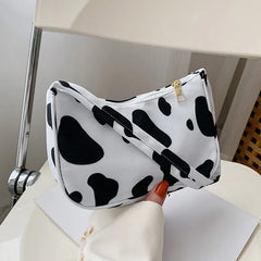 Canvas Shoulder Underarm Bag Vintage Ladies Small Purse Handbags Casual All-matc