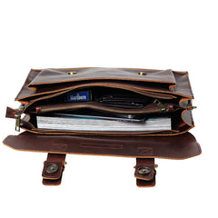 Vintage Crazy Horse Leather Handbag Briefcase