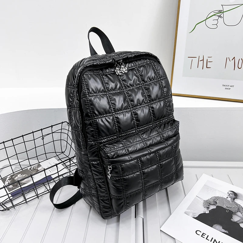 Ultra Winter Down Women's Backpack Ladies Light Space Female Bag