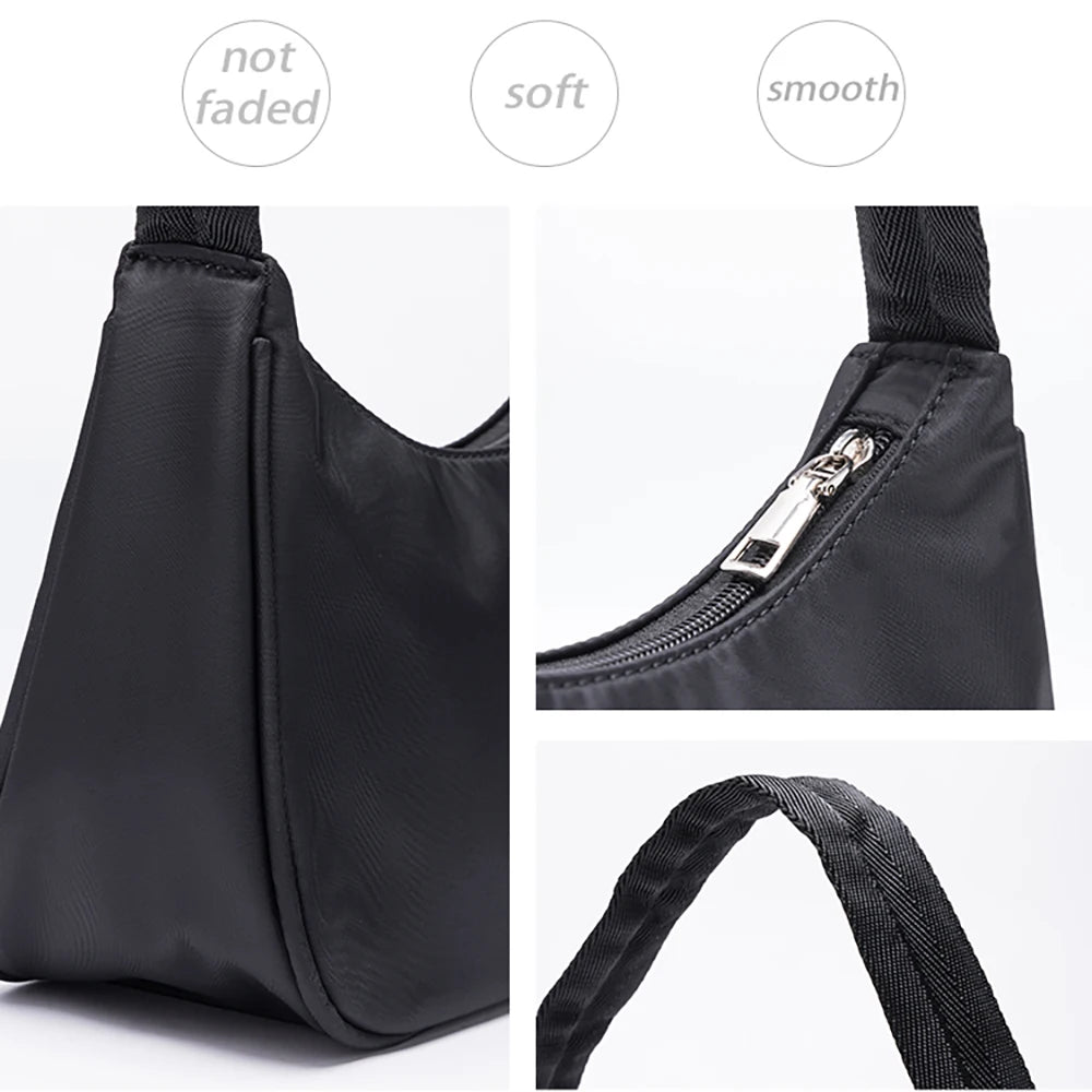 Underarm Shoulder Bag Purple Flower Letter Print