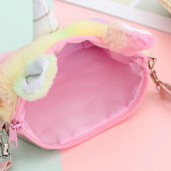 Unicorn Plush Purse Bag Girl Style Plush Crossbody Bag for Phone
