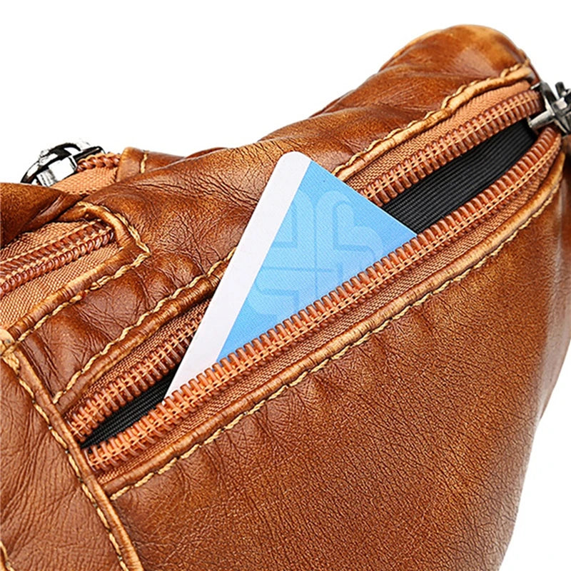 Vintage Women's Waist Bag PU Leather Zipper Ladies Shoulder Bag