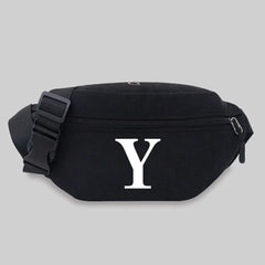 Unisex Waist Bag Student Name Pattern Lightweight Chest Bag