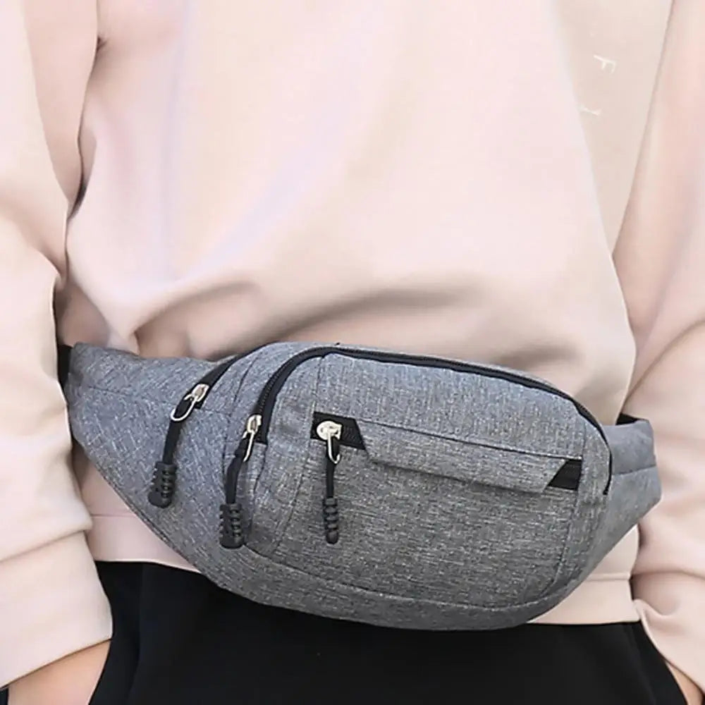 Women's Waterproof Waist Bag Anti-Theft Zipper Fanny Pack